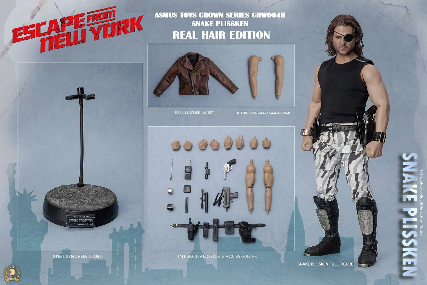 Asmus 1/6 Snake Plissken (Real Hair Edition) Sleek Geek Collectibles