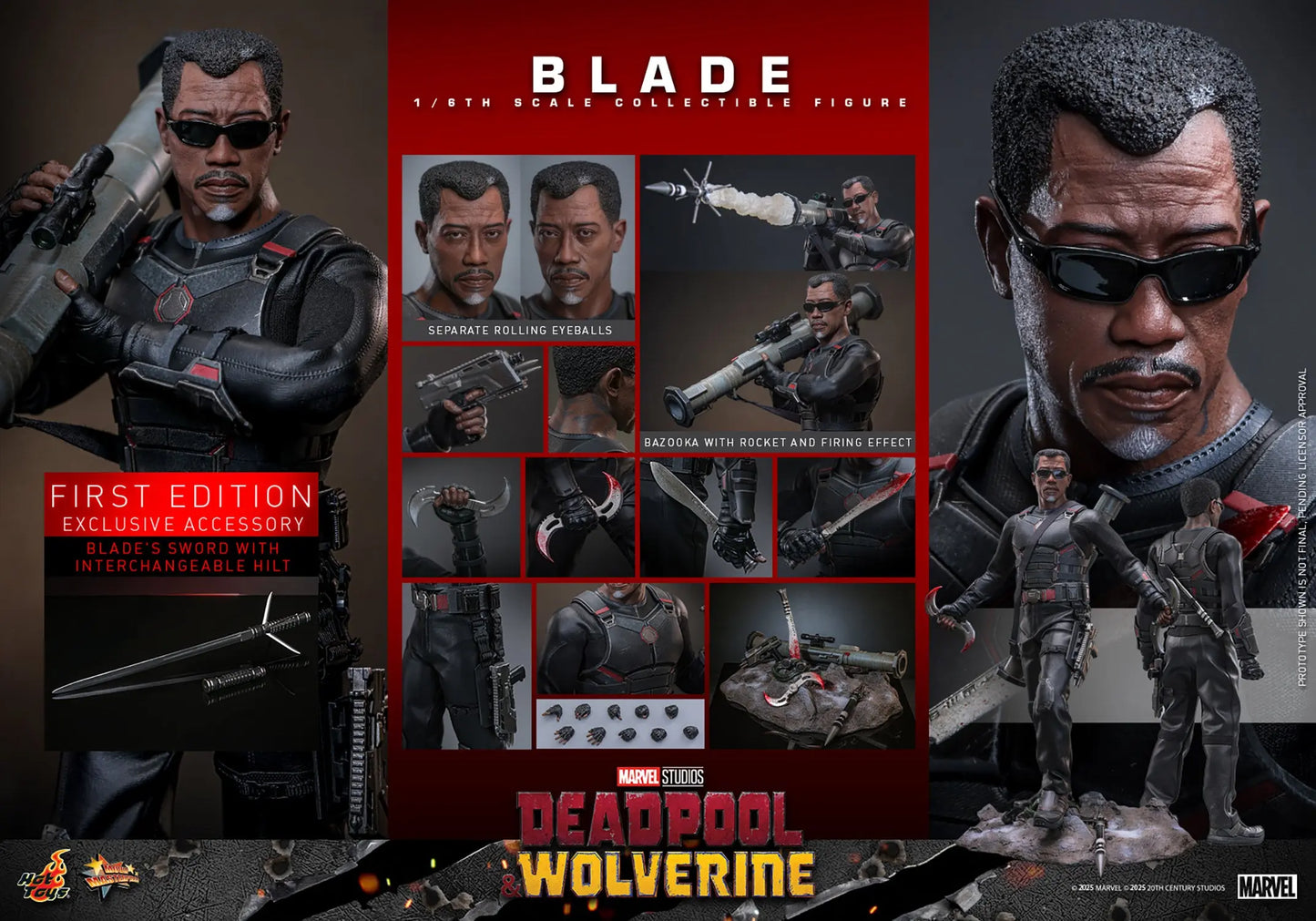 Hot Toys 1/6 Blade - Deadpool & Wolverine Sleek Geek Collectibles