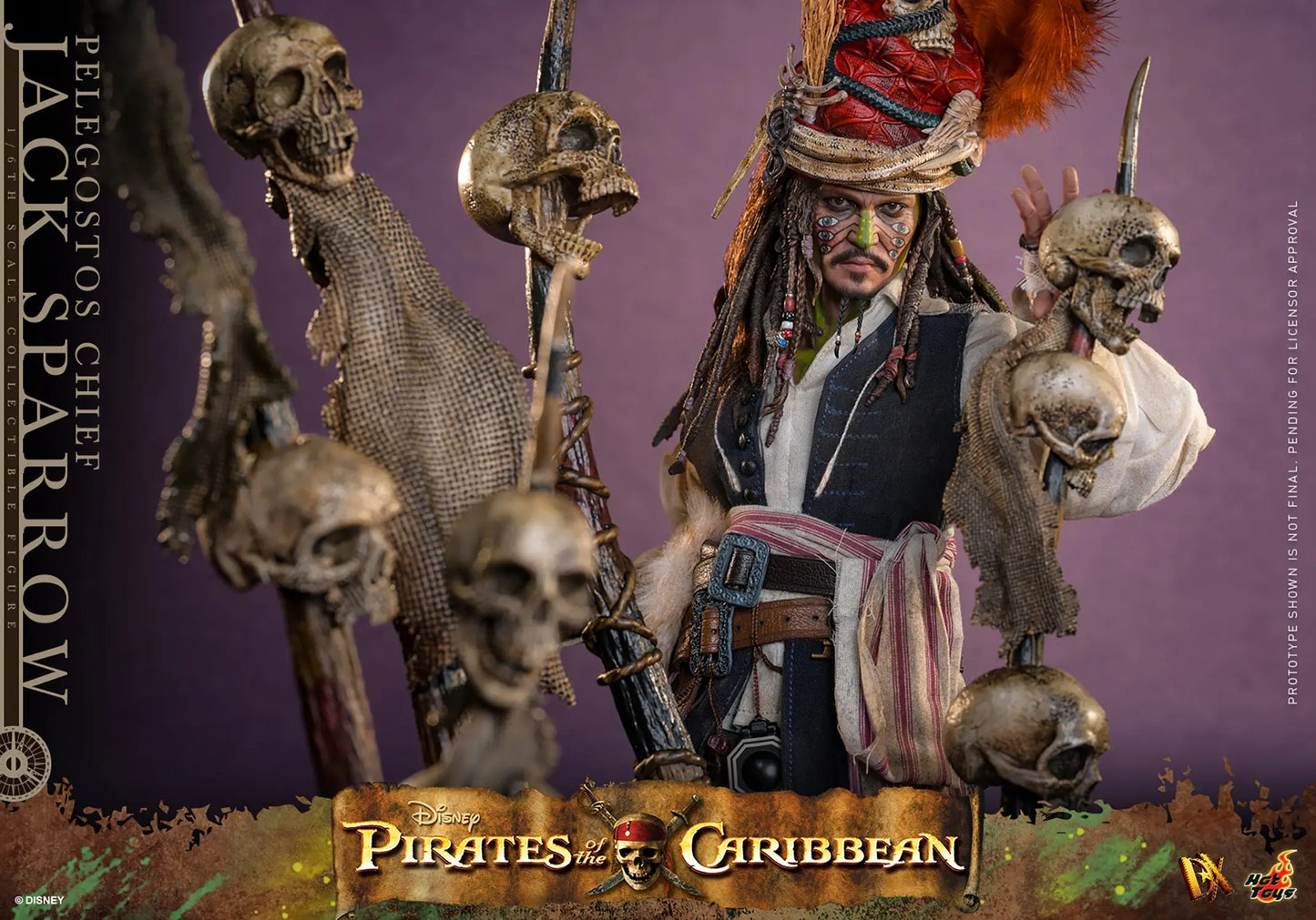 Hot Toys 1/6 Pelegostos Chief Jack Sparrow - Pirates of the Caribbean - Dead Man's Chest Sleek Geek Collectibles