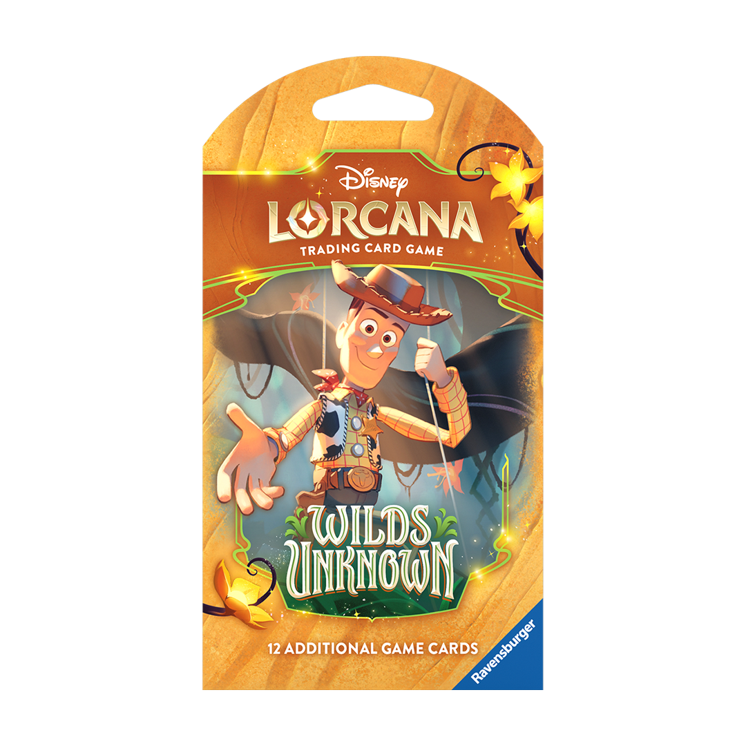 Disney Lorcana TCG Wilds Unknown Sleeved Booster Pack Sleek Geek Collectibles