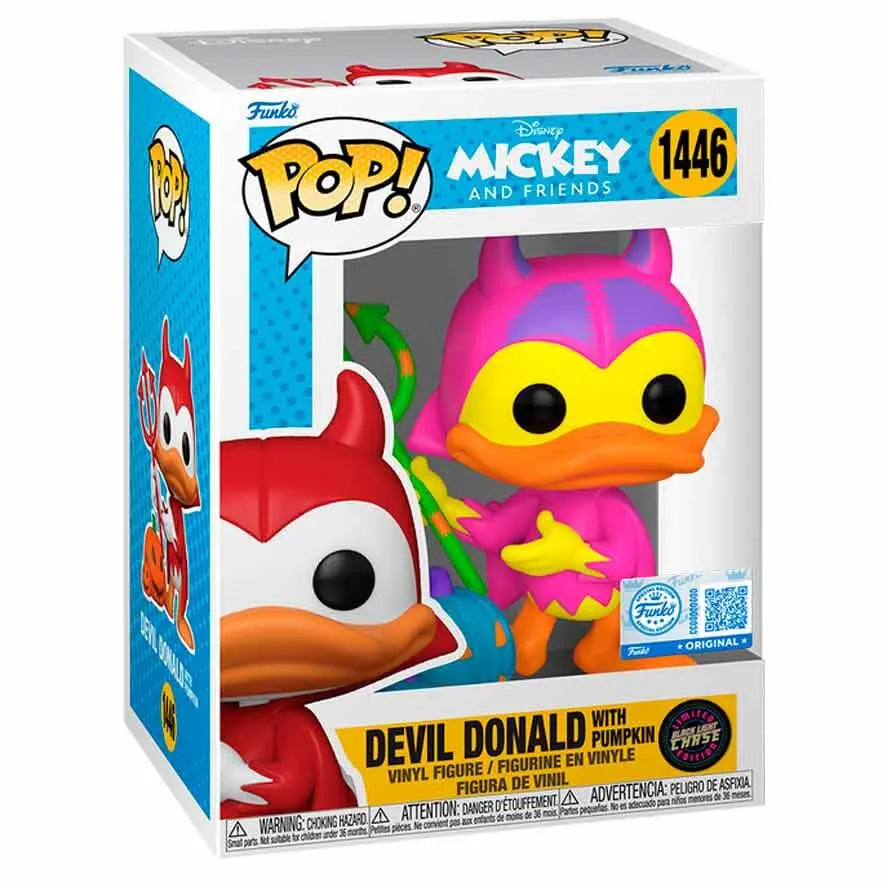 Funko Pop: Disney Mickey and Friends Devil Donald with Pumpkin #1446 (Chase Exclusive) Sleek Geek