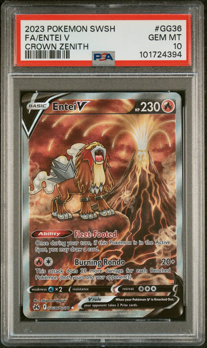 Pokémon Crown Zenith - Entei #GG36 (PSA10) Sleek Geek Collectibles