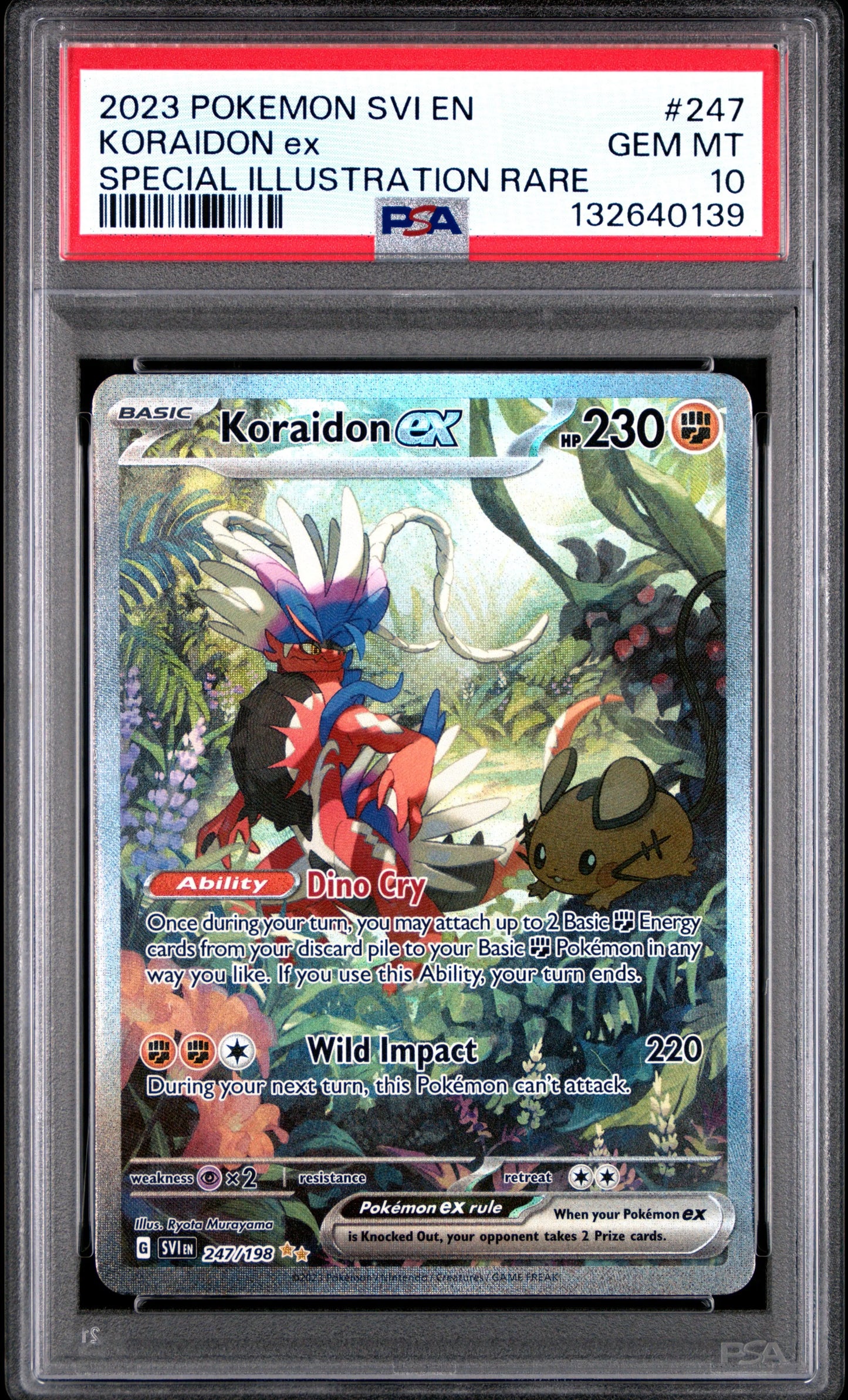 Pokémon Scarlett and Violet - Koraidon SIR #247 (PSA10) Sleek Geek Collectibles