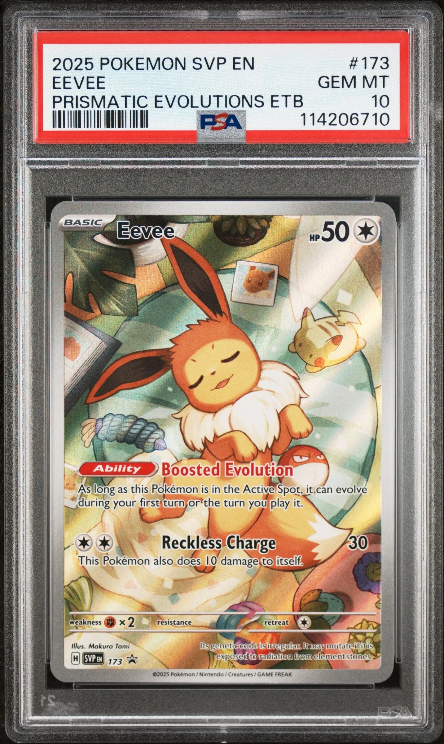 Pokémon Prismatic Evolution - Eevee #173 (PSA10) Sleek Geek Collectibles