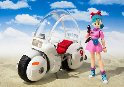 Dragon Ball S.H. Figuarts Vehicle with Figure Bulma's Motorcycle Hoipoi Capsule No. 9 17 cm Sleek Geek