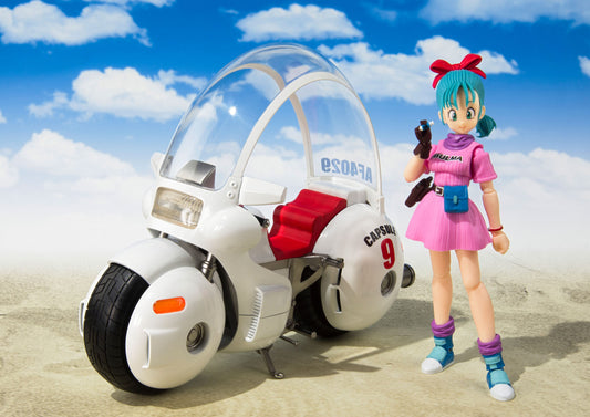 Dragon Ball S.H. Figuarts Vehicle with Figure Bulma's Motorcycle Hoipoi Capsule No. 9 17 cm Sleek Geek