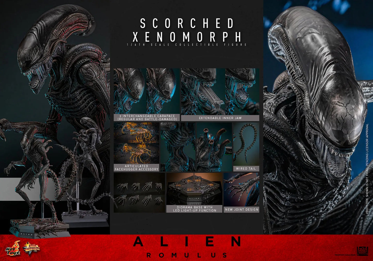 Hot Toys 1/6 Scorched Xenomorph - Alien Romulus Sleek Geek Collectibles