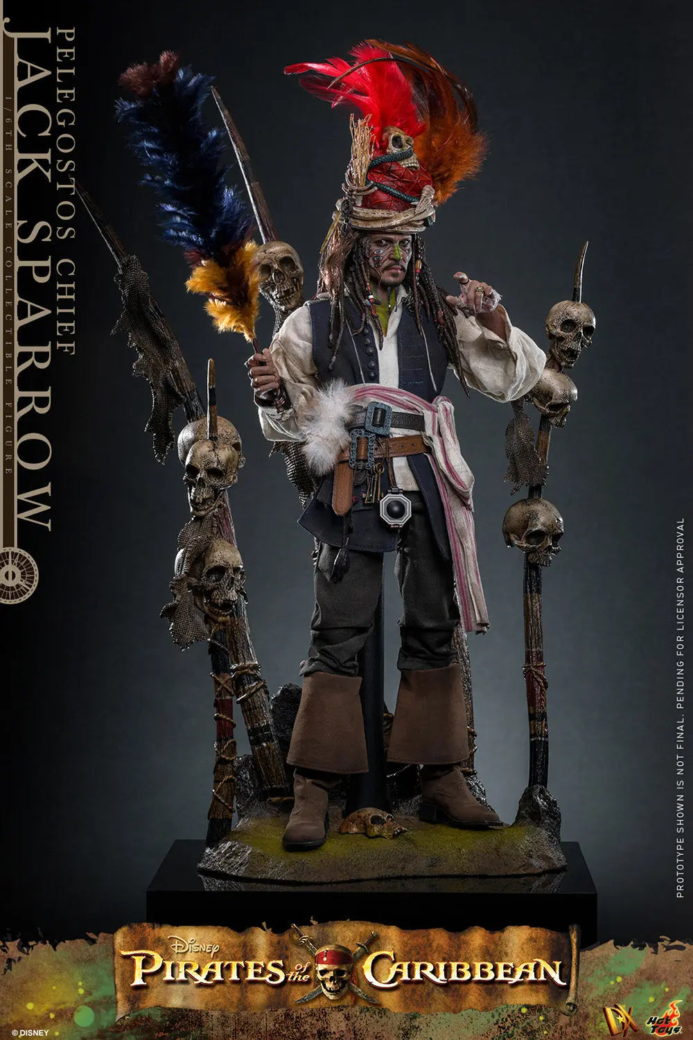 Hot Toys 1/6 Pelegostos Chief Jack Sparrow - Pirates of the Caribbean - Dead Man's Chest Sleek Geek Collectibles