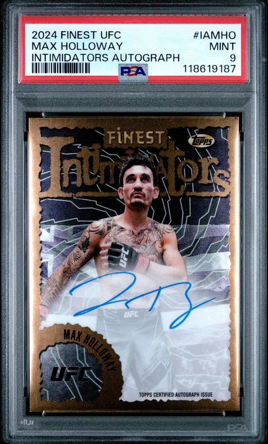 Topps UFC Finest Max Holloway Intimidators Auto #IAMHO (PSA10) Sleek Geek Collectibles