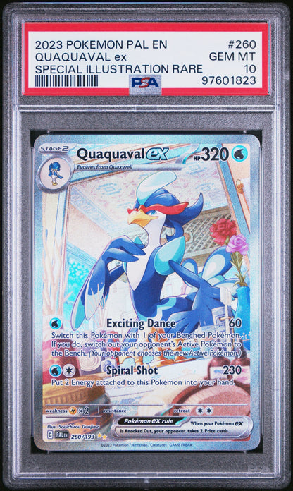 Pokémon Quaquaval SIR #260 (PSA10) Sleek Geek Collectibles